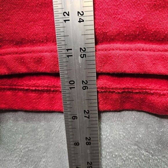Vintage Faded Glory Sweater Mens Medium Red 1/4 Zip Up Long Sleeve Pullover - Picture 5 of 10